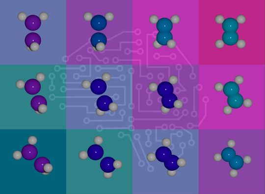 Über einen neuen Ansatz des maschinellen Lernens versuchten die Forscher, die Schrödinger Gleichung für verschiedene Molekülgeometrien gleichzeitig zu rechnen. Über einen neuen Ansatz des maschinellen Lernens versuchten die Forscher, die Schrödinger Gleichung für verschiedene Molekülgeometrien gleichzeitig zu rechnen.
