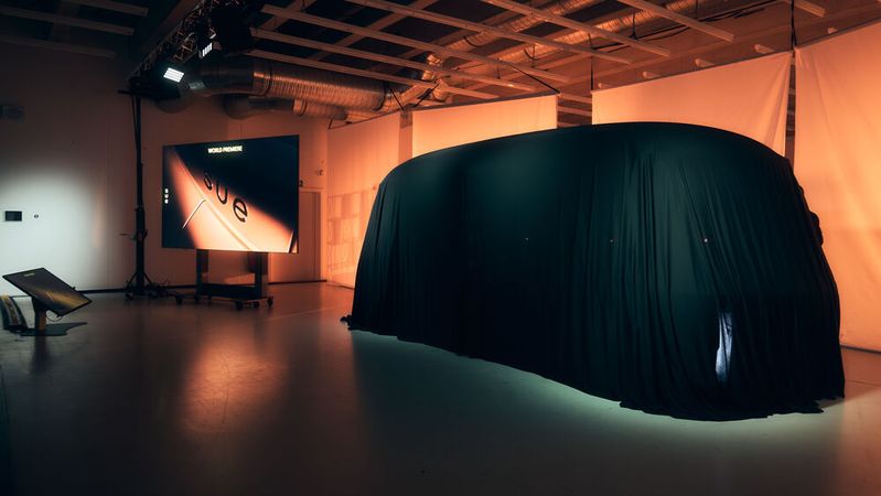 UE Studios has presented the Self-Driving Urban E-Shuttle to the public for the first time.(Image: UE Studios)