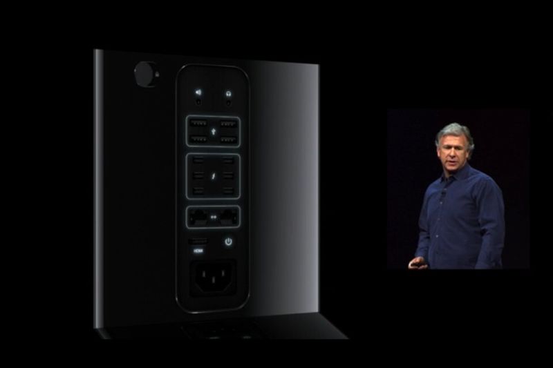 Der I/O-Bereich wird bei Dunkelheit beleuchtet. (Bild: Apple)