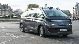 Das „Autonom Cab“ von Navya in Paris. (Navya)