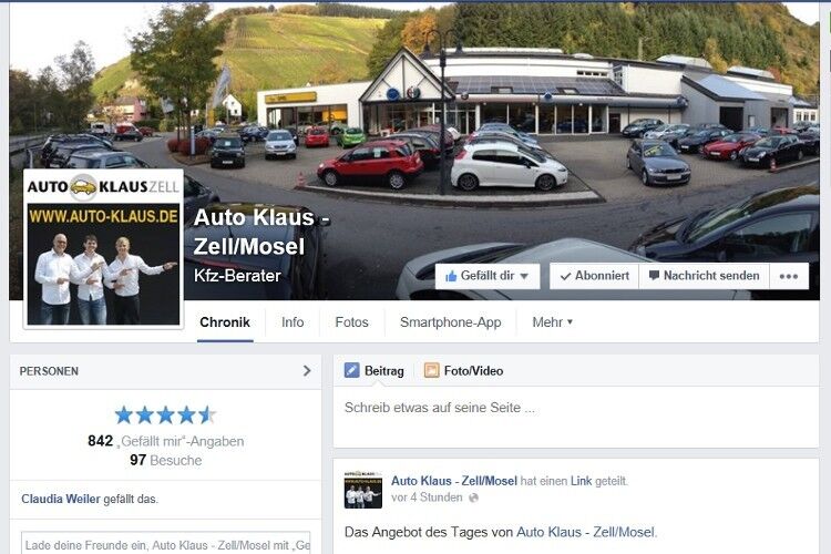 Sympathisch wirkt der Facebookauftritt des Unternehmens. (Foto: Richter)