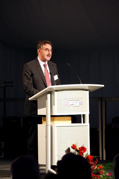 Würenlinger (AG) Gemeindeammann André Zoppi an der Einweihung des SwissFEL (Sergio Caré / VBM)