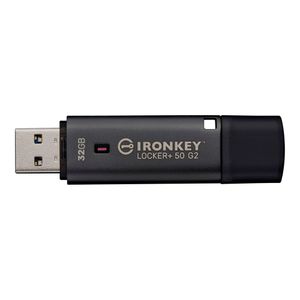 Kingston bietet den IronKey Locker+ 50 G2 mit Speichergrößen zwischen 32 und 256 GB an. Für den physischen Schutz der Daten sorgt ein stabiles Metallgehäuse.  (Bild:  Kingston)