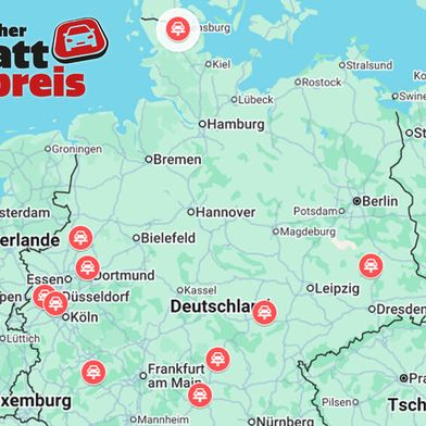 Die Rundreise konzentriert sich in diesem Jahr weitestgehend auf die Mitte der Repbulik – mit dem einen Ausreißer ganz im Norden.  (Bild: Screenshot Google Maps)