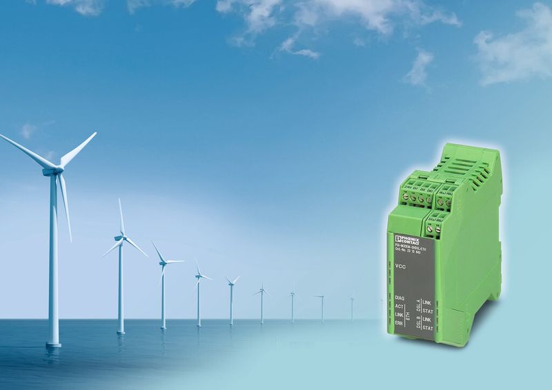 Mit Übertragern von Phoenix Contact lässt sich auch über ältere Schleifringe ein sauberes Ethernet-Signal übertragen. (Bild: Phoenix Contact)