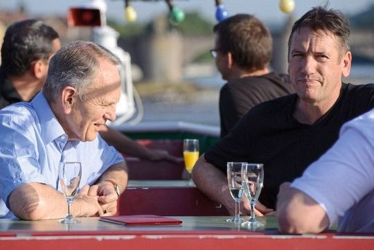 Erfolgreiche Partnerschaft: Hermann Strass und Johann Wiesböck, Ex-Chefredakteur der ELEKTRONIKPRAXIS, mit dem er erste gemeinsame Fachtagungen und Kongresse konzipierte.(Bild:  Hermann Strass)