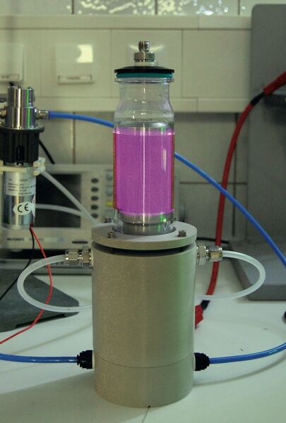 Offener Plasmareaktor zur Wasserreinigung (Bild: Fraunhofer IGB)