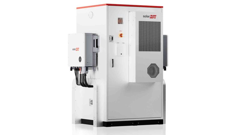 Solaredge kündigt die Einführung des neuen Energiespeichersystems "CSS-OD" mit 197 kWh an, das ab sofort in Europa und Asien bestellt werden kann.(Bild:  Solaredge)