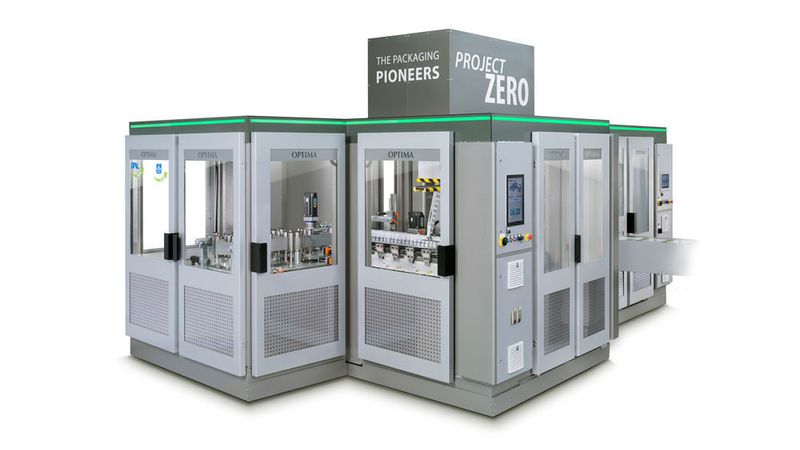 Projekt ZERO steht bei Optima für eine Anlage mit rasend schnellem Formatwechsel, bei Bedarf von Takt zu Takt. Noch handelt es sich um eine Konzeptstudie. (Optima)
