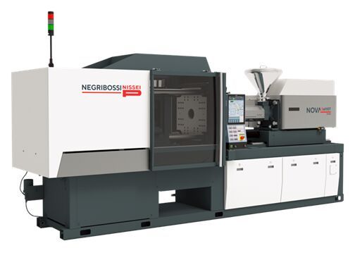 The Nova5e110T, a latest-generation all-electric injection moulding machine, produces a food-packaging application using liquid silicone rubber injection moulding.(Source:  Negri Bossi)