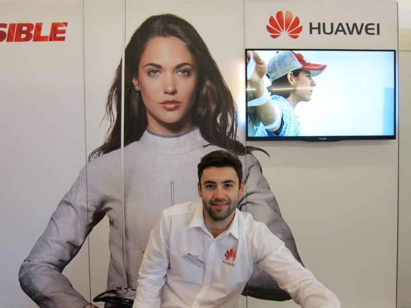 Nenad Gataric, Huawei Technologies, saß vor dem schönsten Hintergrund. (IT-BUSINESS)