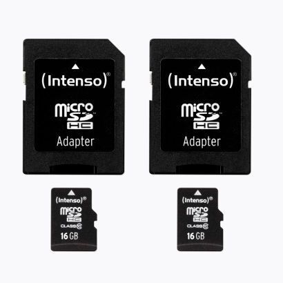 Die Micro-SDHC-Karten gibt es im Doppelpack. (Bild: Aldi Nord)