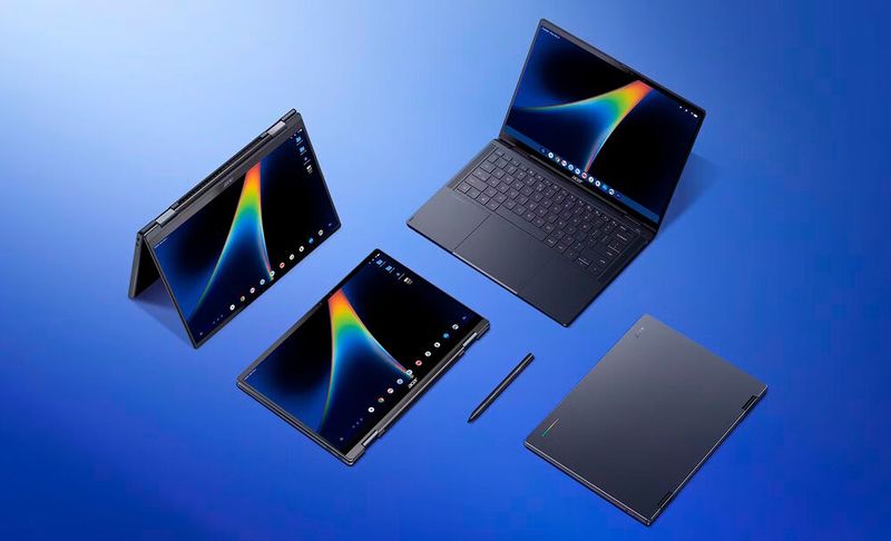 Das 360-Grad-Scharnier ermöglich eine Vielzahl von Nutzungsformen als Notebook, Tablet sowie im Tent- oder Stand-Modus für Filme und Präsentationen. Der Stift ist optional. (Bild: Acer)