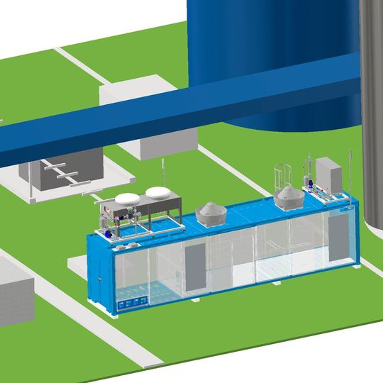 Von der Skizze in die Realität wollen das Team von Fraunhofer IEG ihre neuartige Elektrolyseanlage LA-Seve bringen.(Bild:  Fraunhofer IEG/ Tobias Sauerstein)