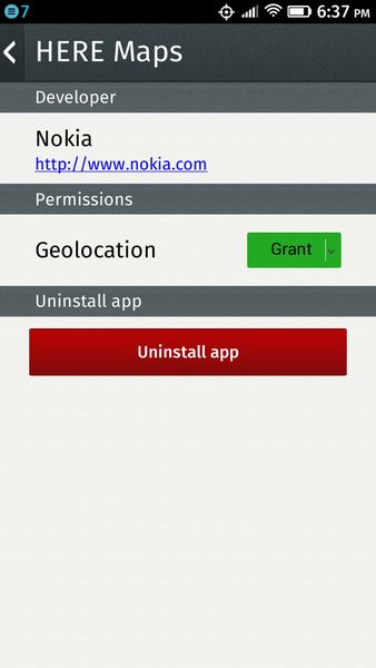 Sicherheitskontrolle: Anwender können Zugriffsrechte für Funktionen uns Apps granular vergeben oder entziehen. (Bild: Geeksphone/Srocke)