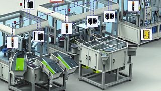 Sicherheitslösung für komplexe Anlagen: Der SD-Bus von Schmersal ermöglicht die Reihenschaltung von bis zu 31 unterschiedlichen Sicherheitsschaltgeräten und die Übermittlung umfangreicher Diagnosedaten. (Schmersal )