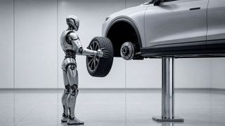 It may still take some time before this vision becomes reality. And whether workshop robots necessarily need human-like legs is also not certain. (Image: AI-generated)