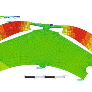 Beispiel für eine FEM-Berechnung. Diese ermöglichen eine zuverlässige Prognose für die Komponenten.