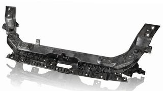 Der Träger für das Lamellensystem des Kühlergrills ist rund 1,1 Kilogramm leichter als das entsprechende Bauteil aus Metall. (BASF)
