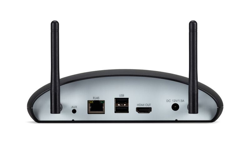 Die RJ45-Buchse auf der Rückseite des Receivers dient als Service-Schnittstelle. Die Bildausgabe und Tonausgabe erfolgt via HDMI. (Acer)