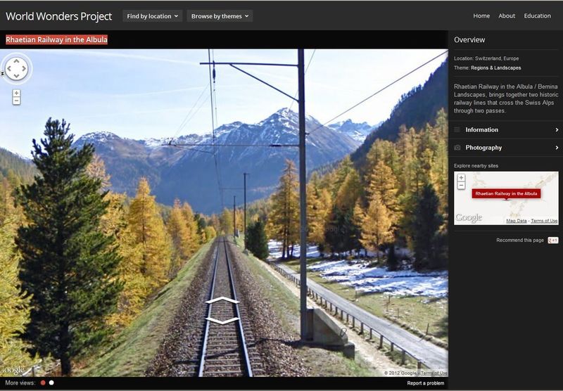 Schweiz: Rhaetian Railway in the Albula (Quelle: Google)