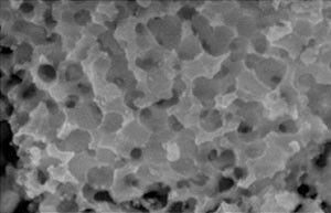 Mikroskopaufnahme der Silizium-Karbid-Anode (Bild: Envia Systems)
