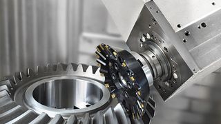 Bild 1: In Zusammenarbeit mit Sandvik Coromant wurde für das Verfahren ein angepasster Topffräser mit Schneidplatten entwickelt. Bild: Heller (Archiv: Vogel Business Media)