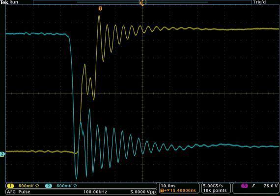 Bild 6: Die Wechselwirkung der High-Side- und Low-Side-Schalter. (Tektronix)