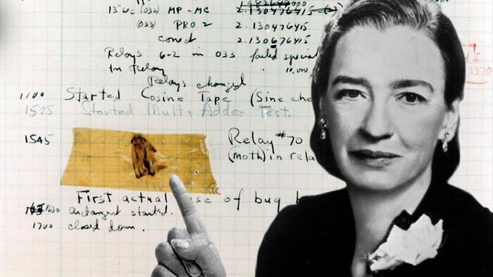 „First actual case of a bug being found“: Der Programmiererin Grace Hopper gilt als die Person, die den Begriff „Debugging“ allgemein gebräuchlich machte, als sie in den 1947 Jahren eine Motte im a Mark II Computer der Harvard University entdeckte, die Fehler verursachte. Damals wie heute stellt die Suche nach Fehlern eine der zeitraubendsten Tätigkeiten von Software- und Hardware-Ingenieuren dar. „First actual case of a bug being found“: Der Programmiererin Grace Hopper gilt als die Person, die den Begriff „Debugging“ allgemein gebräuchlich machte, als sie in den 1947 Jahren eine Motte im a Mark II Computer der Harvard University entdeckte, die Fehler verursachte. Damals wie heute stellt die Suche nach Fehlern eine der zeitraubendsten Tätigkeiten von Software- und Hardware-Ingenieuren dar.