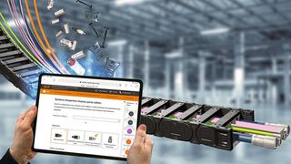 Le système d'expertise igus gratuit et librement accessible permet de composer rapidement et simplement un système de chaînes porte-câbles, même avec des câbles confectionnés, d'en calculer la durée de vie et de configurer automatiquement les divisions internes.  (igus)