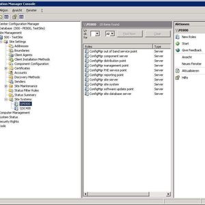 Abbildung 1: Auch der Standortserver ist unter Site Systems aufgelistet, wo die Serverrollen (Server Roles) hinzugefügt bzw. entfernt werden können.