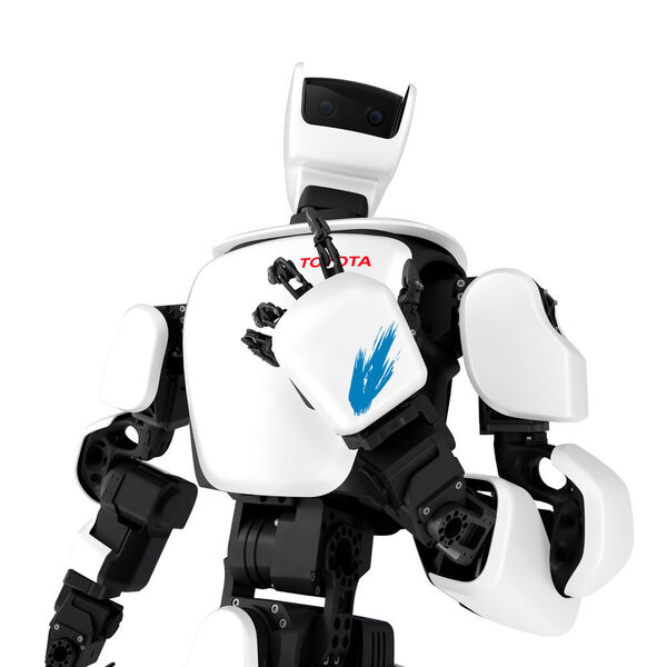 Der Roboter T-HR3 wurde von der Robot Devision der Toyota Motor Corp. entwickelt und soll die physische Interaktion zwischen Robotern und ihrer Umgebung besser gestalten. Mithilfe des Master Maneuvering System lassen sich menschliche Bewegungen mit dem Roboter darstellen. (Toyota)