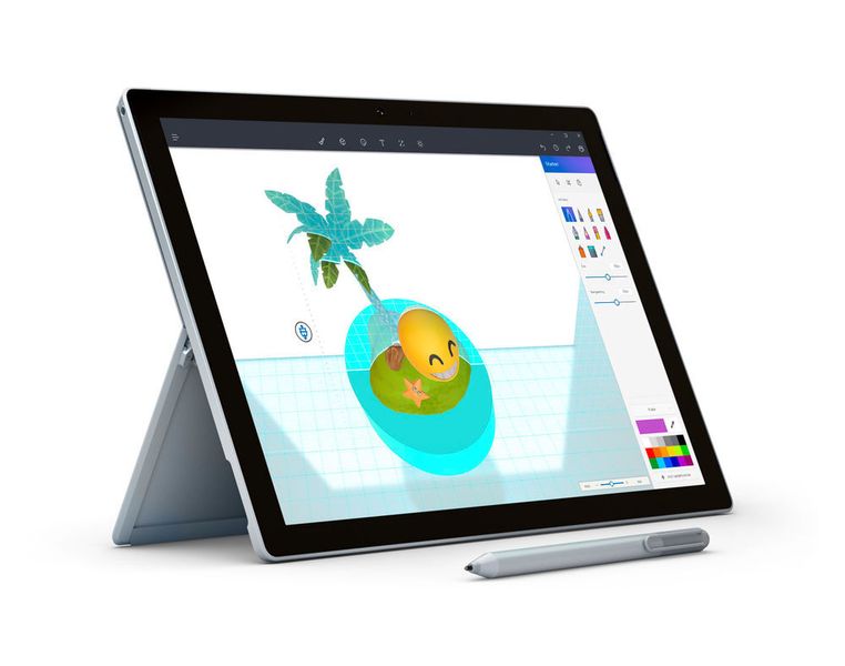 Das kommende Creators Update von Windows 10 bringt ein komplett neues Paint 3D für die einfache Erstellung und Bearbeitung von 3D-Objekten mit. Für die Bearbeitung von 2D-Bilddateien kann die App auch verwendet werden. (Microsoft)