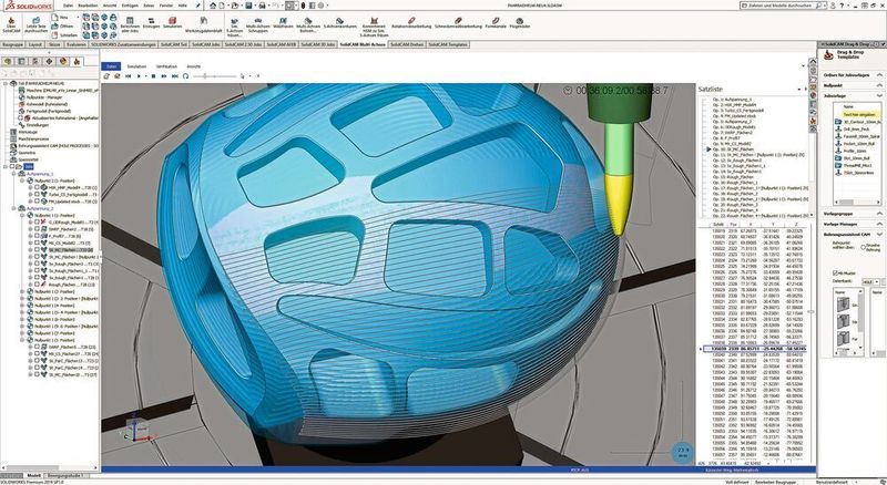 Zum produktiven und zuverlässigen fünfachsigen Fräsen mit Kreissegmentfräsern stellt die Software iMachining 3D geeignete Strategien bereit. (DPS Software)