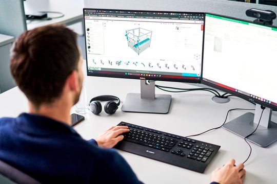 Online-Konfiguratoren wie das Engineering-Tool von item unterstützen bei der Projektplanung.(Bild:  item)