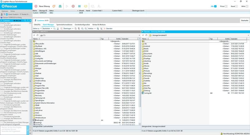Der Datei-Manager in einer Android-Session. (Bild: Dr. Götz Güttich - GoTo)