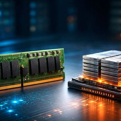 Memory technologies: A symbolic image. (Image:Dall-E / AI-generated)