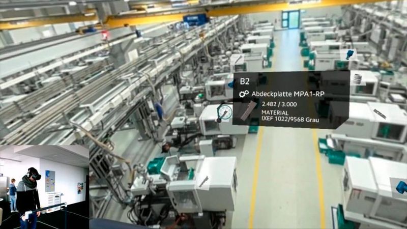 Die Arbeit der Maschinen lässt sich von einem Standpunkt aus überwachen, ohne Kontrollgänge durch weitläufige Maschinenhallen unternehmen zu müssen. (Centigrade GmbH)