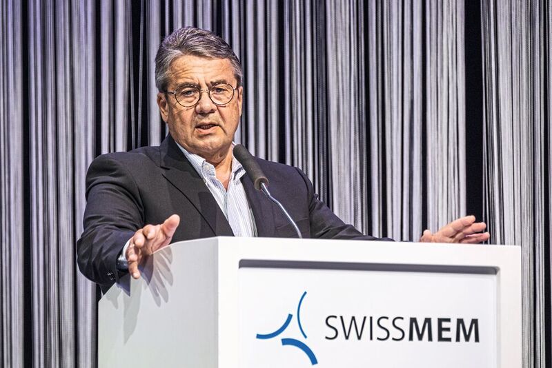 Sigmar Gabriel (Bundesaussenminister a.D. der Bundesrepublik Deutschland) auf dem 14. Swissmem Industrietag in Lugano. (Stefan Kubli/Swissmem)