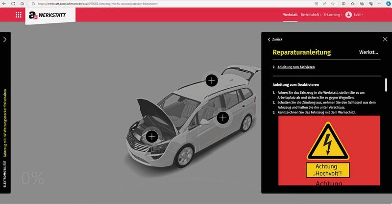 Zu jedem Arbeitsauftrag in der virtuellen Werkstatt gibt es detaillierte Reparatur- und Fehlersuchanleitungen.  (Bild: autoFACHMANN)