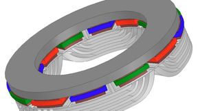 Schema einer physisch noch nicht existenten Axialfluss-Synchronreluktanzmaschine (Bild: IEEE Xplore | RWTH Aachen)