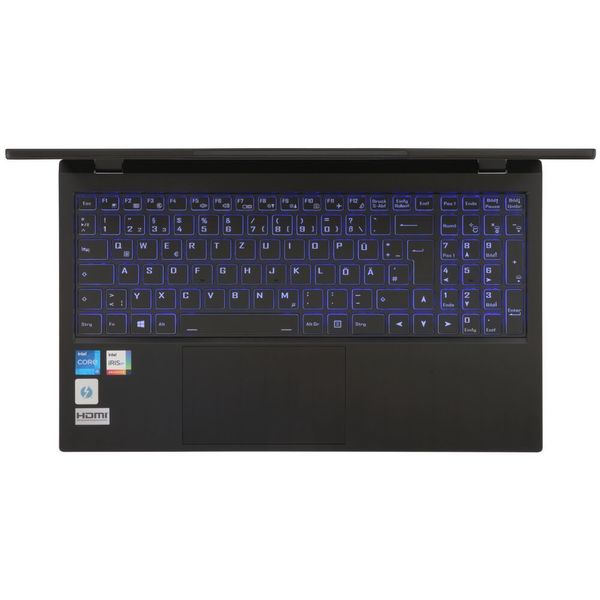 Das beleuchtete Keyboard bietet Cursortasten in voller Größe und einen Ziffernblock. (Aquado)