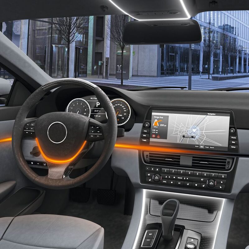 LED-Licht im Fahrzeug: Licht spielt für das Cockpit eine wichtige Rolle. Hier sind es vor allem Design- und Sicherheitsaspekte. 