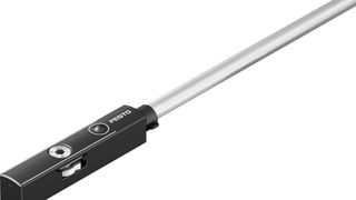 Der Auto-Teach-In-Zylinderschalter SDBT-MSX, der schon im grob montierten Zustand die Kolbenendposition selbst erlernt. (Festo)