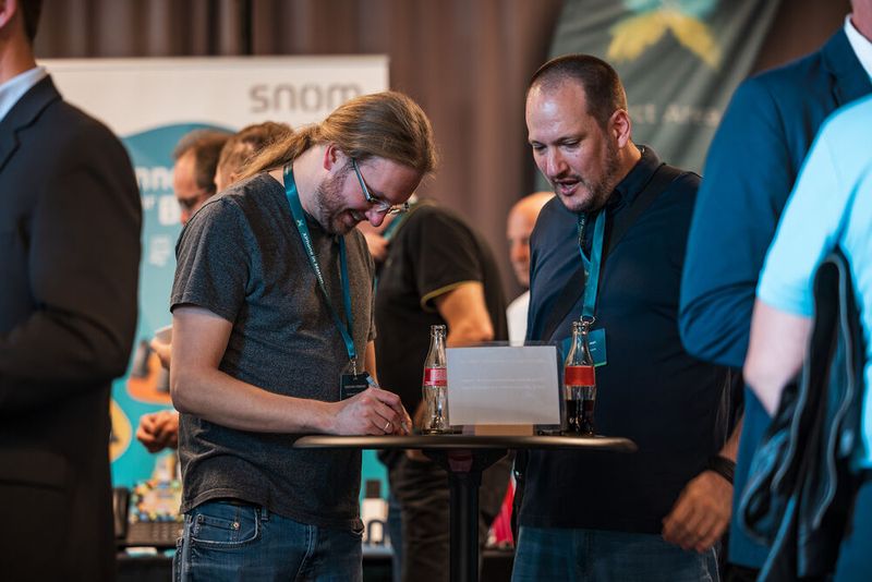 Nach Feedback wurde gefragt, Feedback wurde gegeben: hier von Christoph Forderer und Gino Debill-May (Stadtwerke Biberach GmbH) (Bild: C4B)