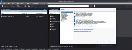 Operations Center stellt eine mächtige Alternative zum Datei-Explorer dar. (Bild:  Joos – JMMG)