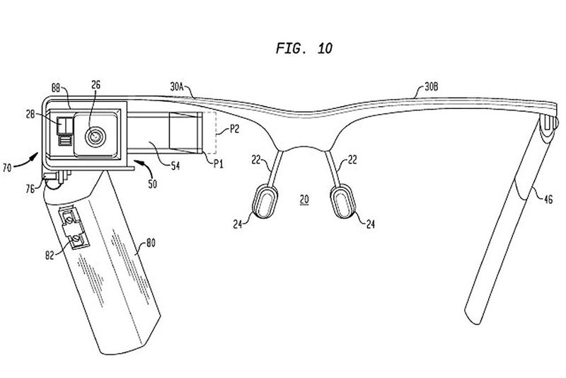 Die Google-Patentanmeldung seiner Datenbrille zeigt auch, dass die Amerikaner noch mehr in Sachen Projektion vorhaben. (Bild: Google)