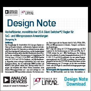 Hocheffizienter, monolithischer 20 A Silent Switcher 2 Regler für SoC ...