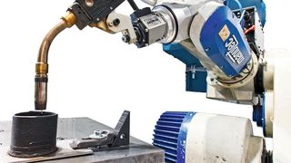 Bild1: Aufbau der WAAM-Anlage am IFW. (Nico Niemeyer)