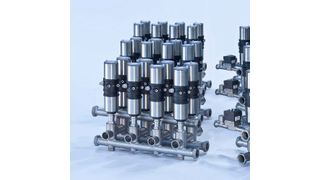 Compact modular valve cluster with all necessary certificates of conformity.  (Bürkert)